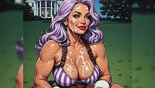 Cum Covered Fitness Babes Art