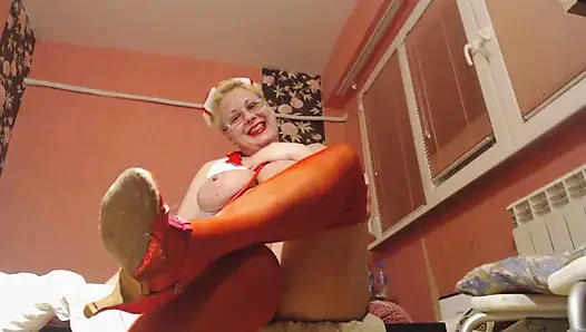 Nurse care and dirty shoe fetish, dirty talk