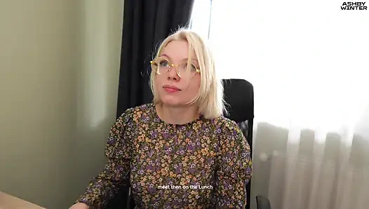 My Boyfriend Almost Heard My Sloppy Blowjob! I Had Hard Sex with My Coworker While He Was on the Phone