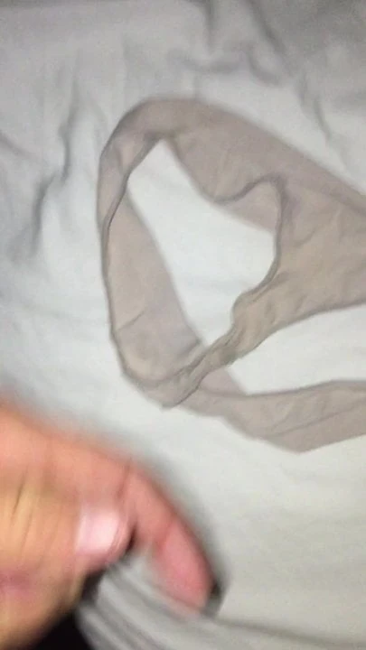 Cumming in tiny thong