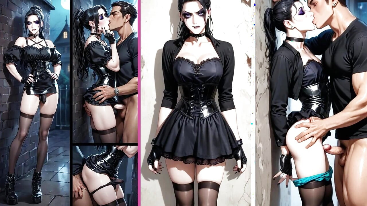 Futanari JOI. Crossdresser Gothic. Shemale Hentai Anime Futa.