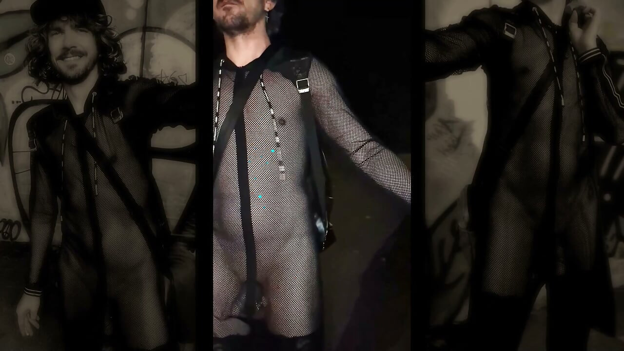 BLACK MESH SUIT