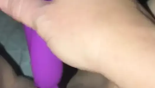 Playin with a Purple Vibrator