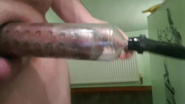 Quick dick pump tease (soft, cock ring)
