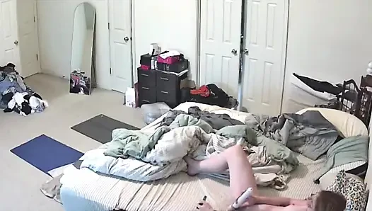 Camera catches MILF masturbating