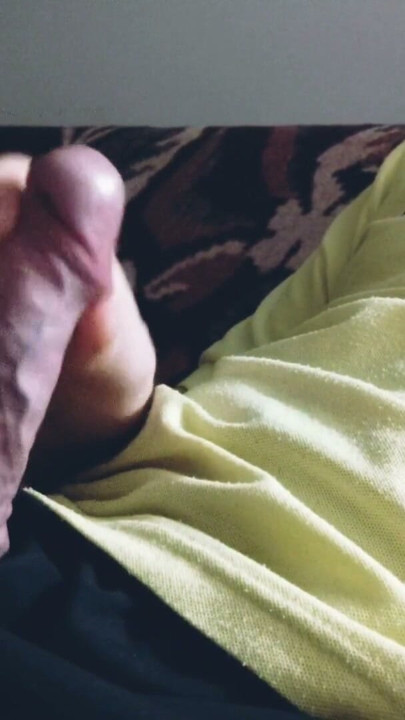 Hard uncut cock sliding foreskin | Clip 1