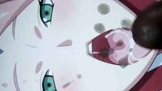 Sakura cum tribute (Naruto)