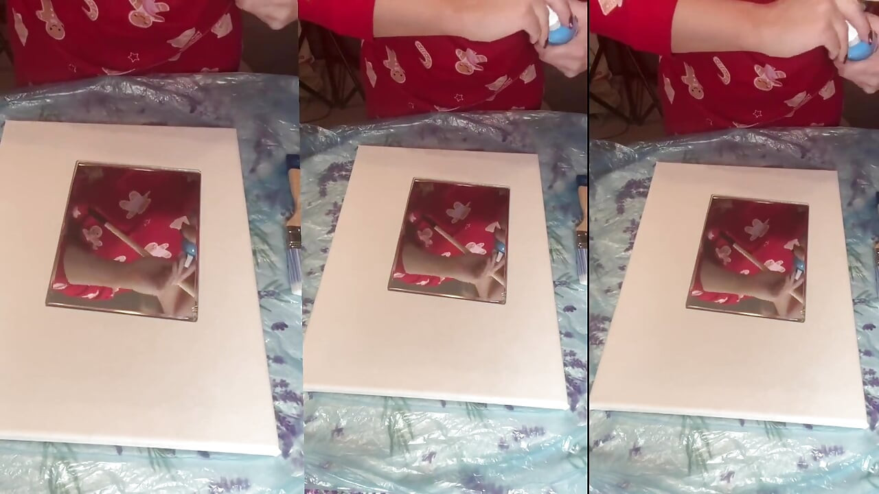 큰 안경을 품은 Asmr 아크릴 아트 블룸에서 안개 1부