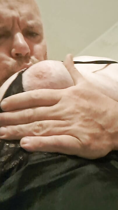 Nicely fingering the nipples of the slut in the morning