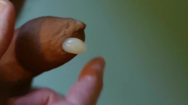 Wank and cumming through my closed foreskin