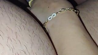 Step mom help fat step son handjob his dick in bed