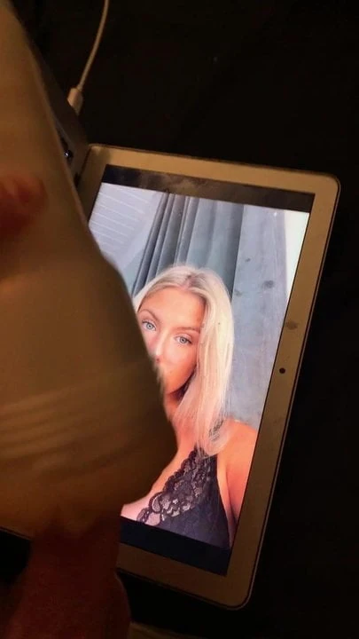 Cumtribute to blonde Swedish cumslut Hanna  18+
