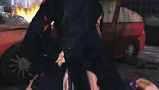 Vrcosplayx Bayonetta olarak Alex Coal ile yaramazlık yapma zamanı