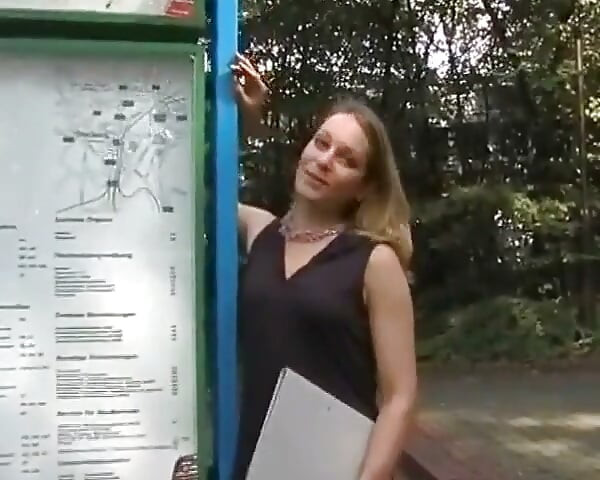 A Stunning Looking German Blonde Gets Banged on a Car