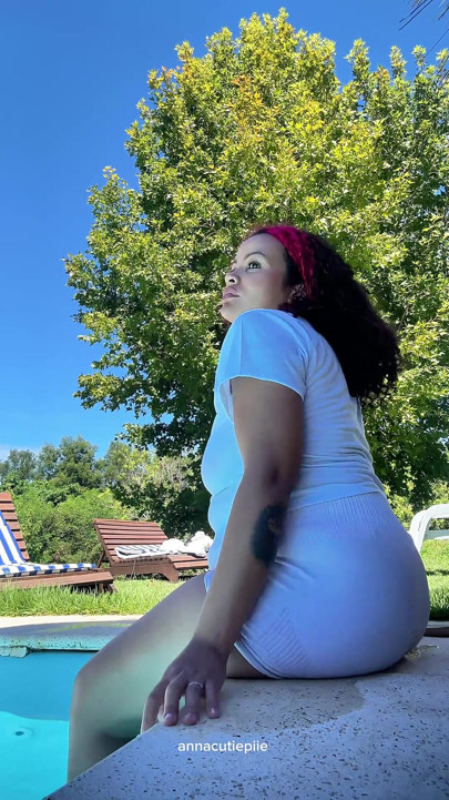 Chubby Latina Big Ass Farting by the Pool Relaxed Summer Gas Vibes