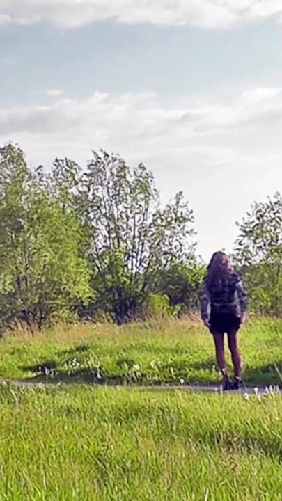 Key moment from "Daring Biking In Glossy Nylon Stockings"