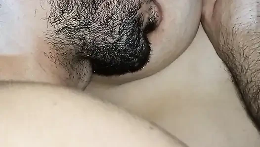Arab guy gently sucks and bites my big sagging tits until my puffy nipples