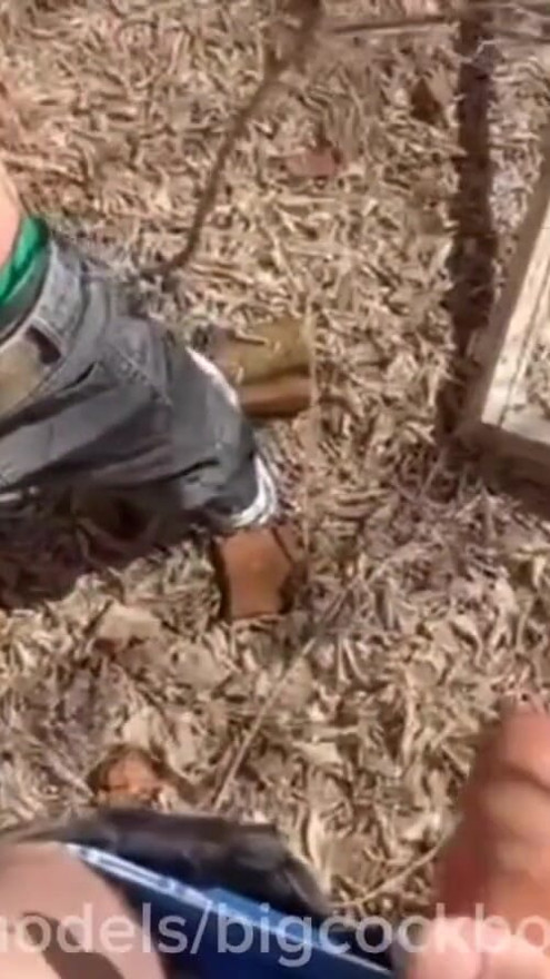 Gay bear hammers a young guy's ass in a factory right in public | Clip 1
