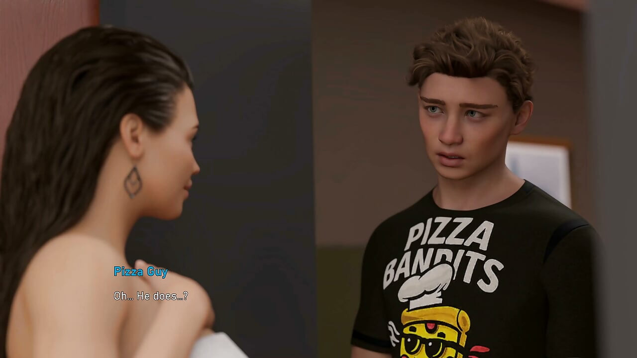 Passos do deboche Ep.5.2 - P26 - o casal esposa gostosa e corno joga um jogo provocante com o Garoto da Pizza