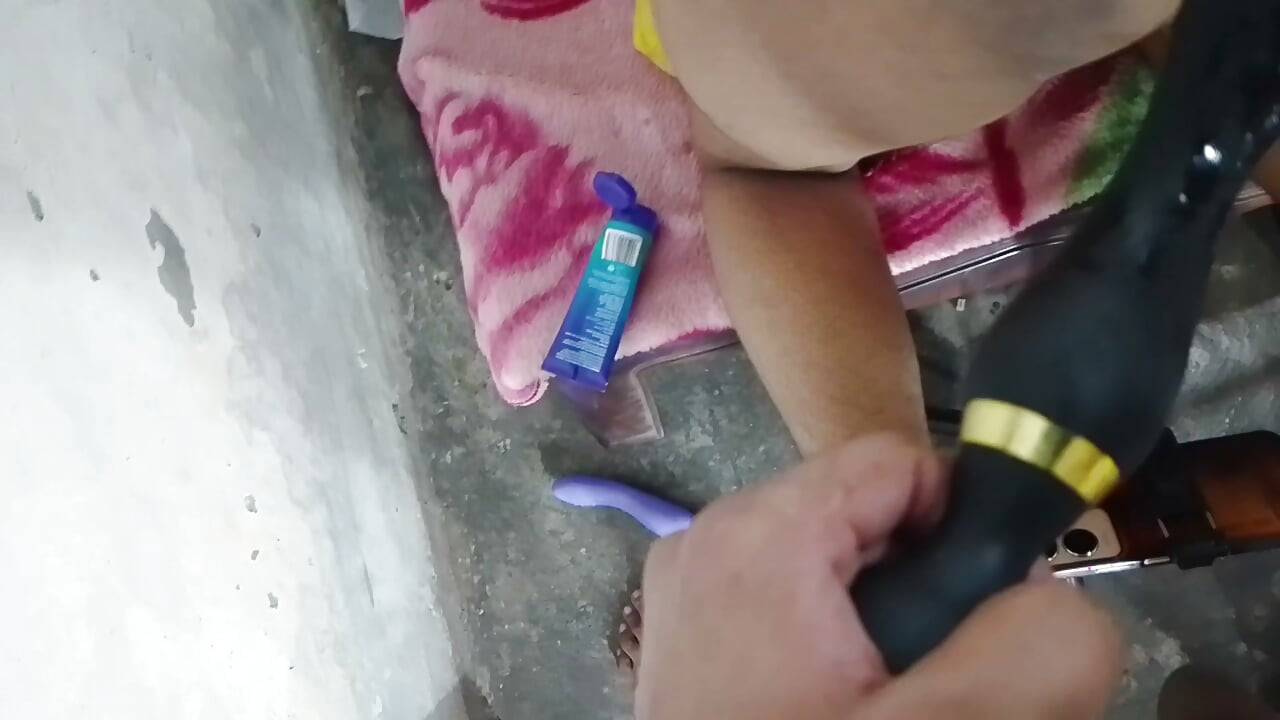 Double dildo in ass to fuck big ass Hindi audio doggy style anal