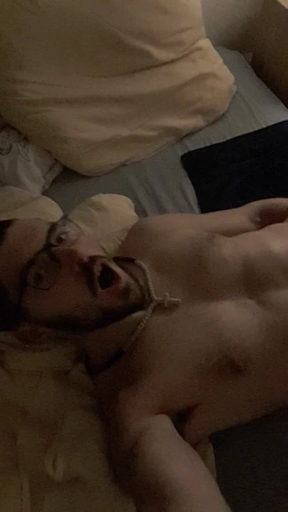 Serbian Boy plays with his black dildo!