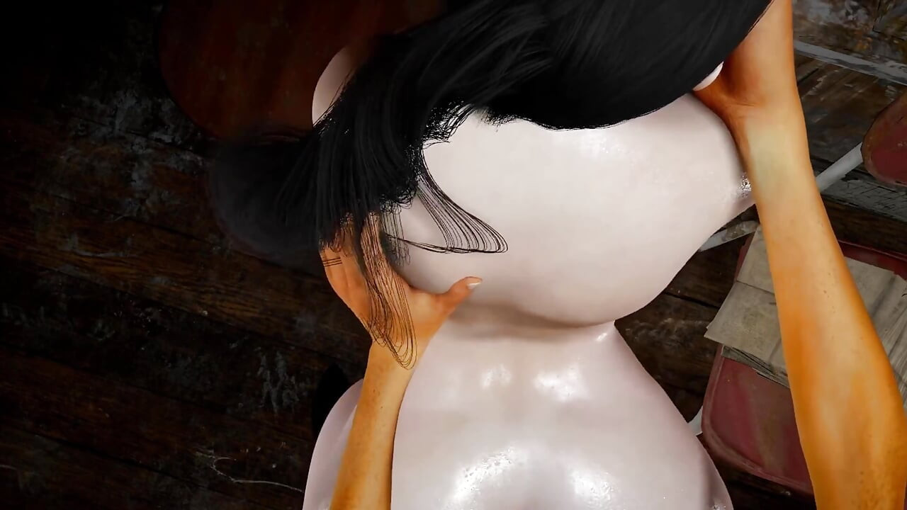 3D BBW Asian MILF Naked Her Huge Boobs and Huge Ass Got Fucked so Hard
