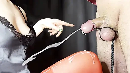 He came twice and eat his own cum.