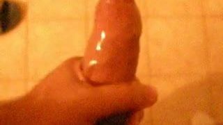 Jerking off with oiled penis