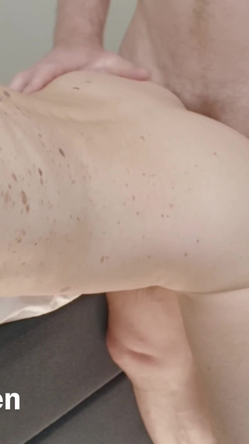 Key moment from "Hairy slim MILF with jiggly ass rough doggystyle"