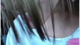 Japanese chick sucking dildo and playing with pussy