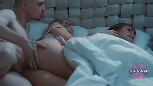 Will Step Dad Fuck and Cum Inside Step Daughter Jessie Ames in Share Bed While Step Mom?