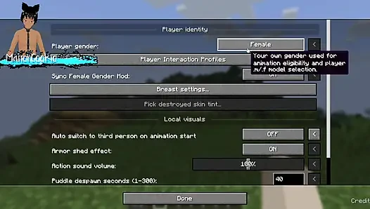 Minecraft mod Needs of Nature - Steve and alex masturbating and showing off some features! Like Cum!