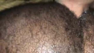 White top breeding tight hairy black ass