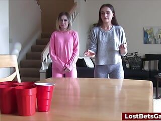 A sexy game of strip pong turns hardcore fast