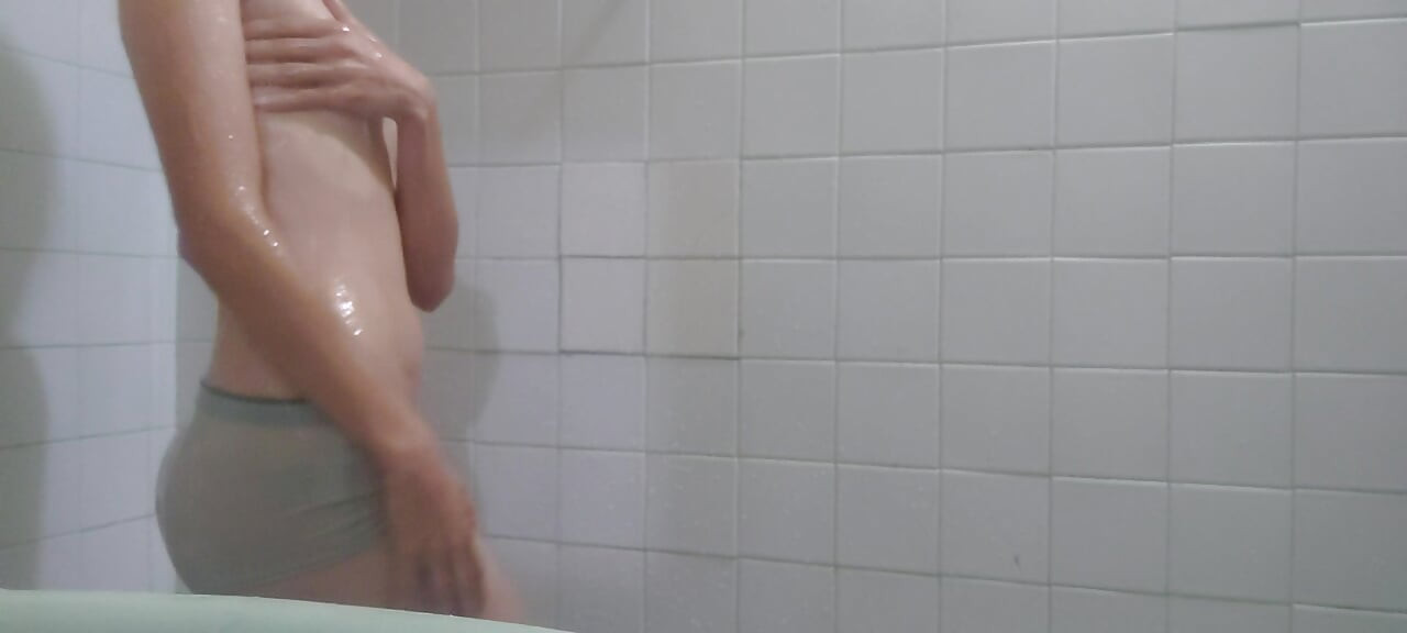 Wetting my panties in the shower hairy pussy