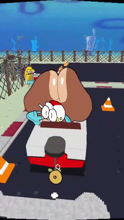 Infiel a la gordita culo grande de la Sra. Puff - Bob Esponja no pasa el examen de manejo | Clip 2