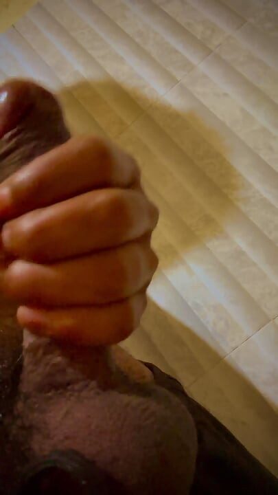 Sexy Black Dick Masturbate in Hotel