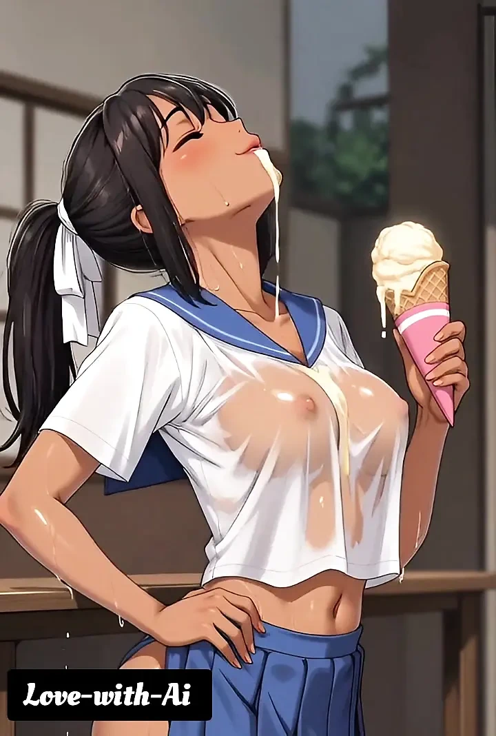 Hentai 2026! They love sucking on their ice cream that’s dripping down their breasts