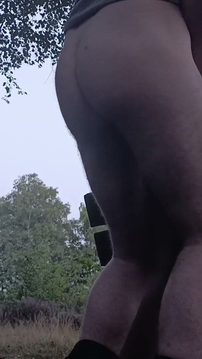 Fucking in public at the lake on a park bench while danger was on spectators, Risky sex | Clip 1