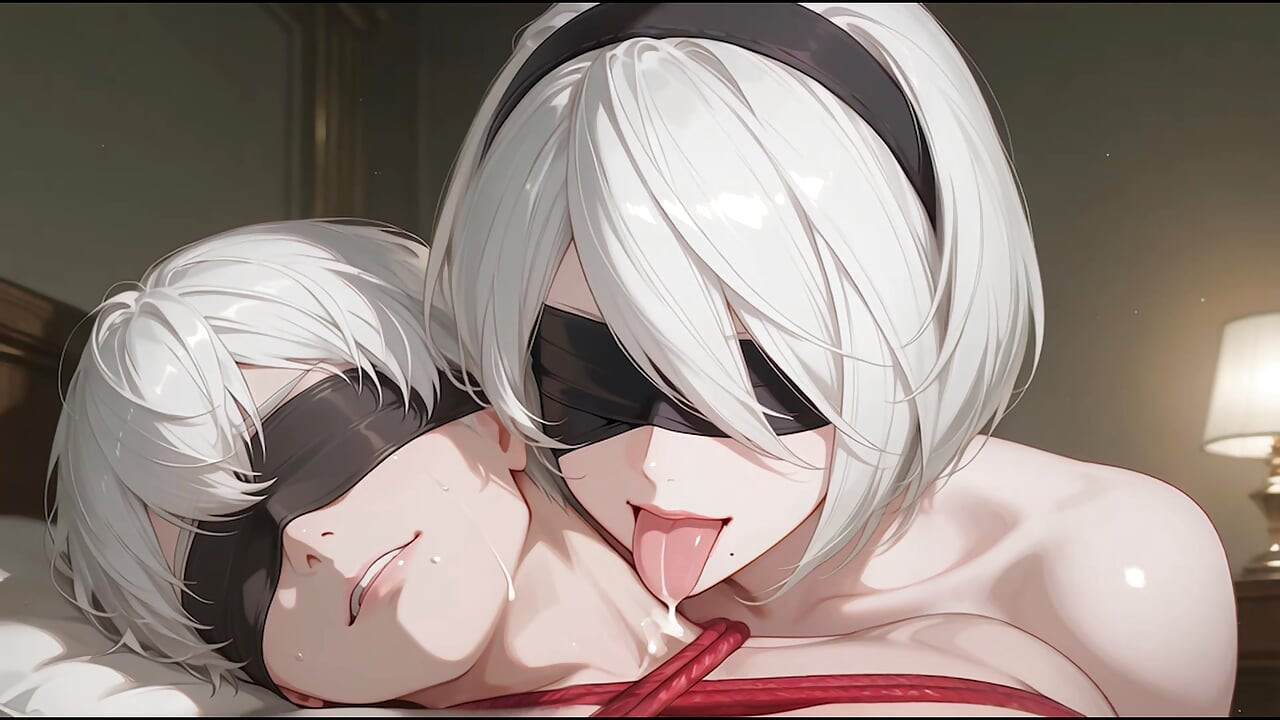 2B NieR: Automata Hentai Cosplay. Dominant Girlfriend Forces Him To Clean Up