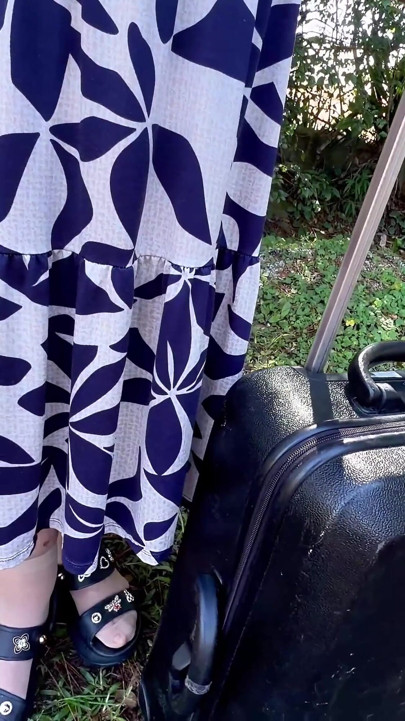 Tattooed 81 Year Old Granny Outdoor Behind the Car Fucked
