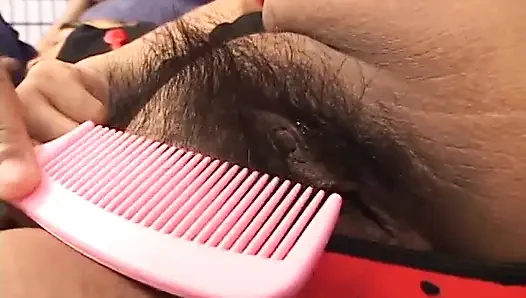 Horny stud banging erotic slut hairy pussy hard and loving it