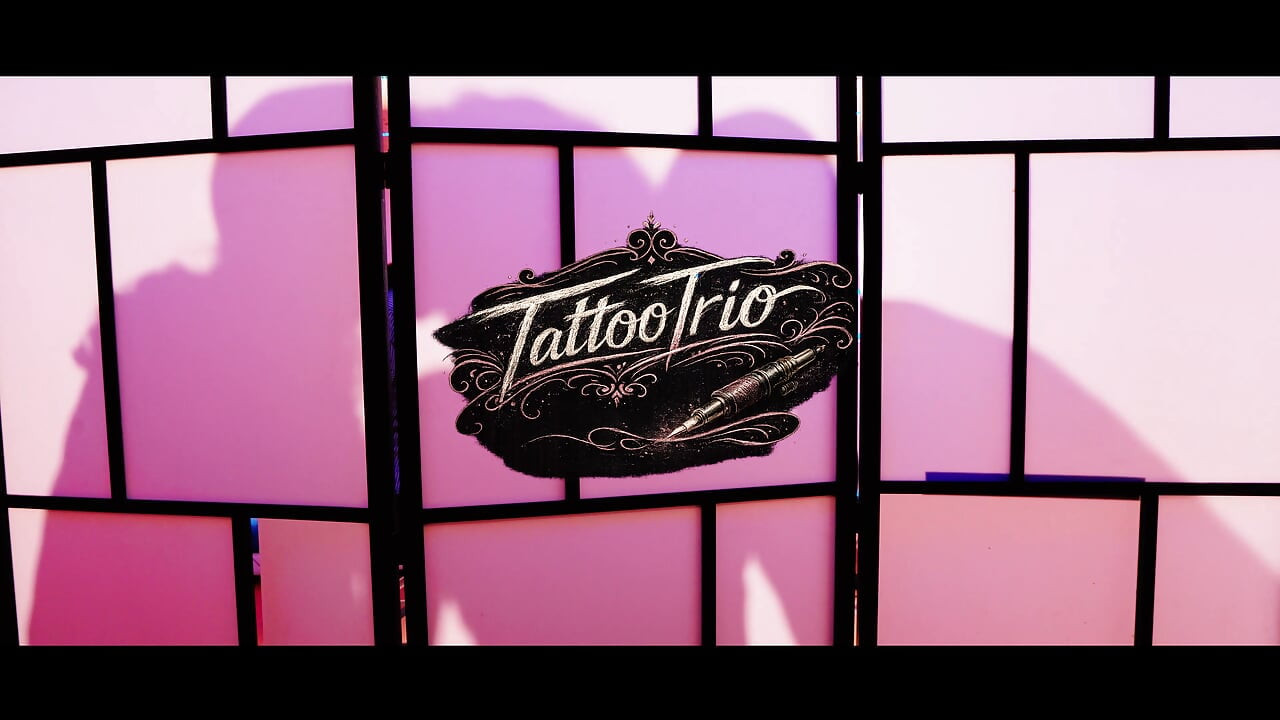 Tattoo Trio - Hot Threesome in a Tattoo Studio. Full version on FAPHOUSE and MY OFFICIAL WEBSITE