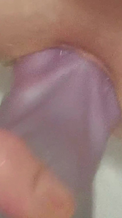 A new toy of large size. Long and tight insertion of the monster until full entry. Deep anal and pleasant sensations from the process. | Clip 1
