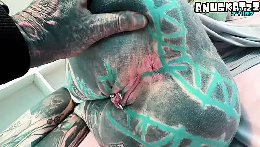 Tattooed Dreadhead Babe Takes Deep Fuck and Massive Cumshot Coverage