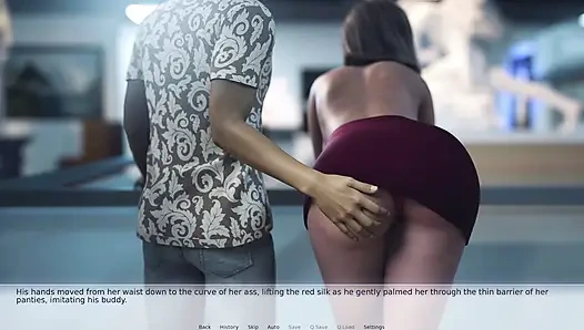 Bir evli kadın ve üvey anne güvenlik görevlisi tarafından gerçek sikişiyor, müzede bundan sonra ne olacak