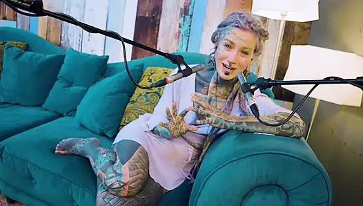 I talk about A - authentic - ASMR - Podcast - Talking - tattoo girl model goth punk dreadlocks
