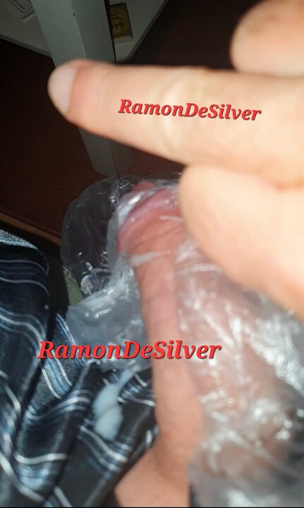 Master Ramon jerks off horny during the whipping video and cums in the plastic bag, the divine sadist.