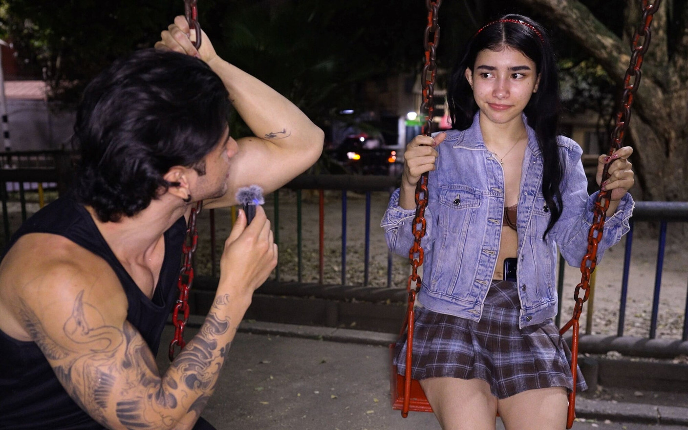 She Was Shy but Curious - Playground Interview Turns Into All-night Anal