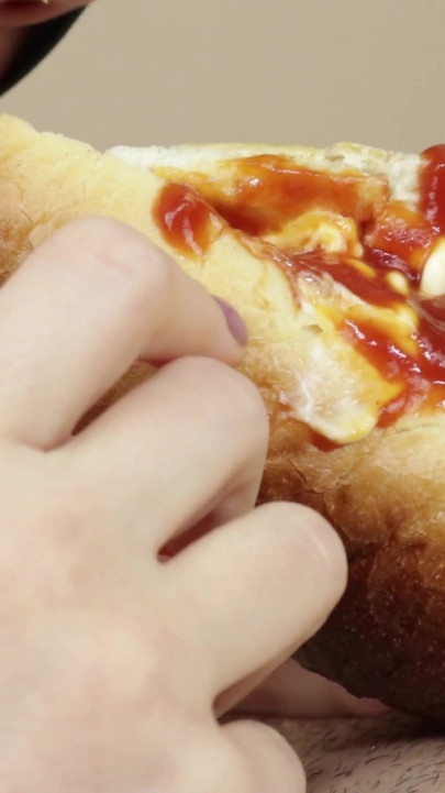 Emotional moment from "A cock finished in my special hotdog"